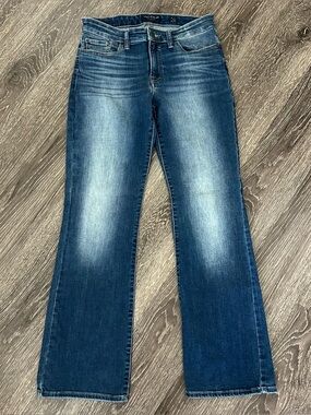Lucky Brand Sweet Boot Blue Jeans Womens 8 29 Bootcut Denim Whiskering Mid-Rise